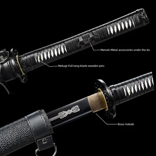Miniatura 6 de Espada samurái Espadas katanas tradicionales forjadas a mano auténticos samuráis japoneses Colección Katanas de acero de alto carbono Sharp Full