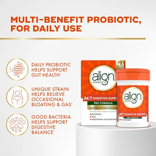 Miniatura 11 de Align Probióticos, fórmula profesional, probióticos para mujeres y hombres, probióticos para la salud digestiva, cápsulas probióticas para hombres
