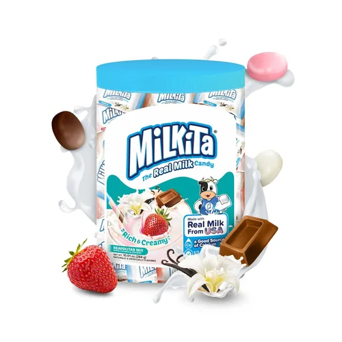 Miniatura 12 de Milkita Bites - Caramelos de leche – Dulces saludables bajos en azúcar con leche real para niños y adultos – Tamaño de bocado, caramelo sin gluten