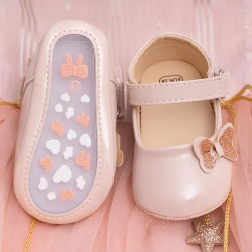 Miniatura 4 de Meckior Zapatos deportivos para bebé y niñas, suela suave, con lazo, princesa, vestido de boda, Mary Jane, planos, para recién nacidos, ligeros