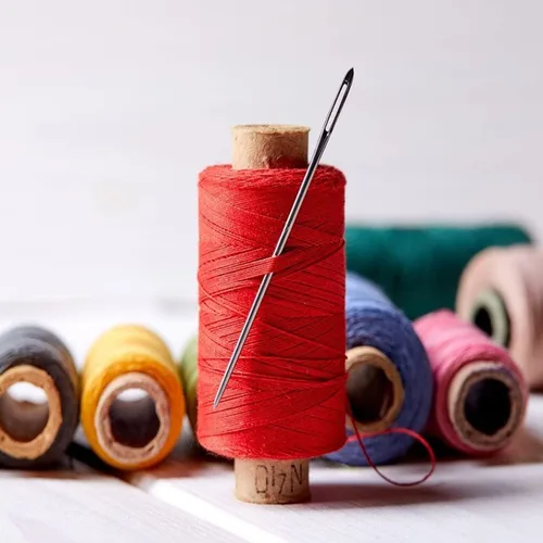 Miniatura 6 de Performore Juego de agujas de coser de acero inoxidable con rosca térmica profesional 25 agujas de ojo grande resistentes para denim, lienzo