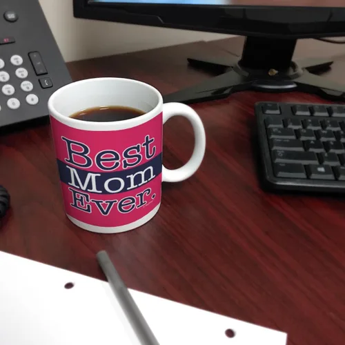 Miniatura 6 de ThisWear Regalo para el día de la madre para mamá, regalo de 11 onzas, taza de café de cerámica con asa, color rosa