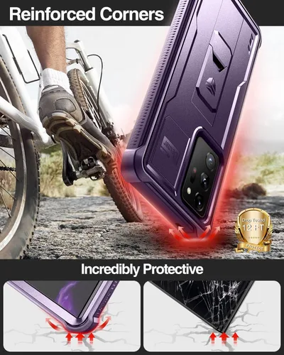 Miniatura 3 de Dexnor Funda para Samsung Galaxy Note 20 Ultra 5G, [Protector de pantalla y soporte integrados] Protección de grado militar resistente a prueba