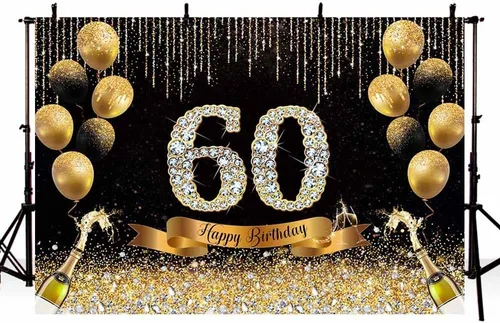 Miniatura 11 de AIBIIN Telón de fondo de 30 cumpleaños negro y dorado de 7 x 5 pies con texto en inglés "Cheers to 30" Anniversary Photography Background Women Gold