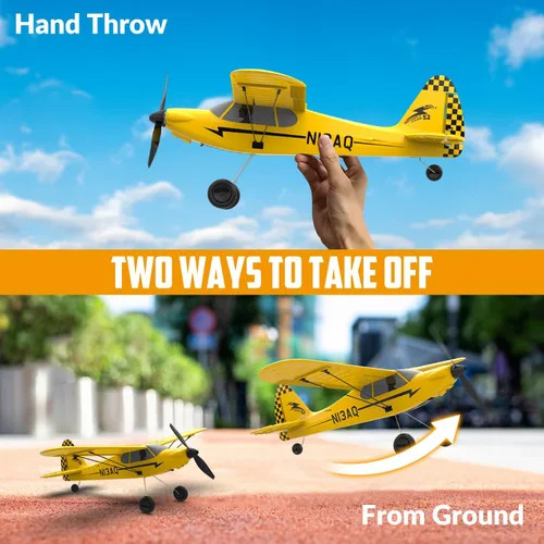 Miniatura 6 de volantexrc Avión RC Trainer Sport Cub 3CH Avión de control remoto con protector de utilería, estabilizador de giroscopio de 6 ejes y 3 modos