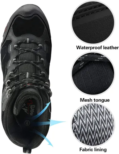 Miniatura 3 de NORTIV 8 - Botas de senderismo impermeables para hombre