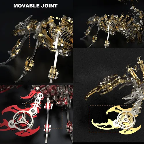 Miniatura 5 de Rompecabezas de escorpión de metal 3D para adultos: rompecabezas 3D, kits de modelos de metal para construir bricolaje rompecabezas mecánico