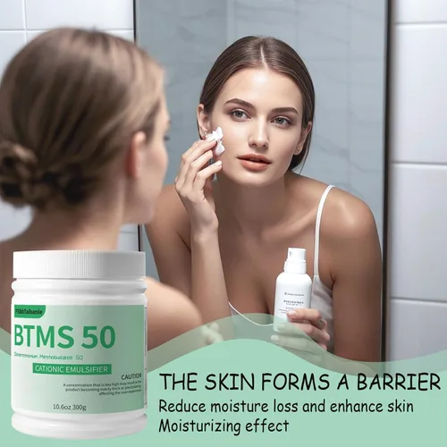 Miniatura 5 de Gránulos emulsionantes acondicionadores BTMS 50 de 10.6 onzas, 100% derivados de origen vegetal, ideal para acondicionador sin enjuague, lociones