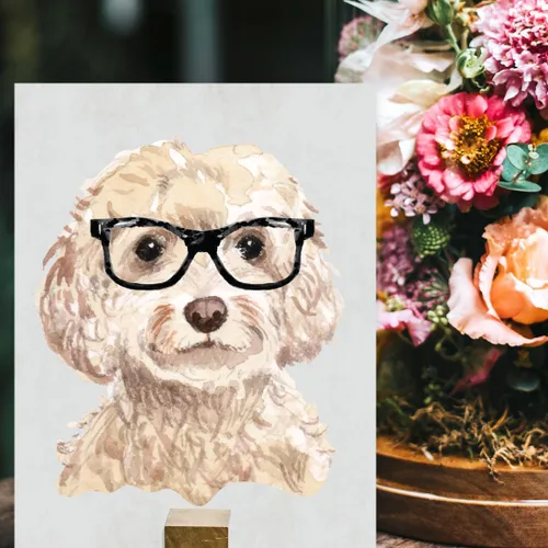 Miniatura 59 de Andaz Press Póster impreso para pared de perro, 8.5 x 11 pulgadas, Bulldog inglés con gafas negras, 1 paquete, regalo de cumpleaños de Navidad, sin