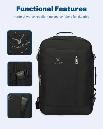 Miniatura 2 de Hynes Eagle Mochila de mano de 38 L, mochila de viaje grande para mujeres, aprobada para vuelos, bolsa de fin de semana, mochila para laptop