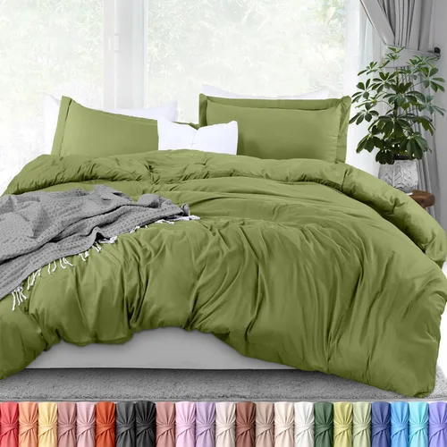 Miniatura 48 de Utopia Bedding Juego de funda de edredón tamaño individual - 2 piezas con cierre de cremallera - 1 funda de edredón 68X90 pulgadas y 1 funda de Beige