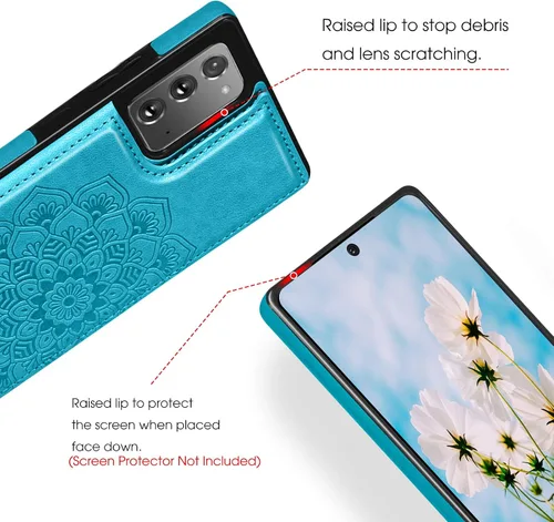 Miniatura 7 de BENTOBEN Funda tipo cartera para Samsung Galaxy Note 20 5G, piel sintética, resistente, resistente, a prueba de golpes, con ranuras para tarjetas