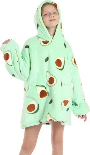 Miniatura 3 de Manta con capucha para niños y niñas, sudadera de gran tamaño con bolsillos Vaca