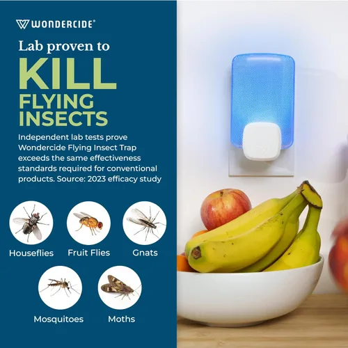 Miniatura 2 de Wondercide - Trampa para Insectos Voladores y Moscas - Atrapador de Insectos para Interior para Moscas de la Fruta y Moscas Domésticas, Mosquitos