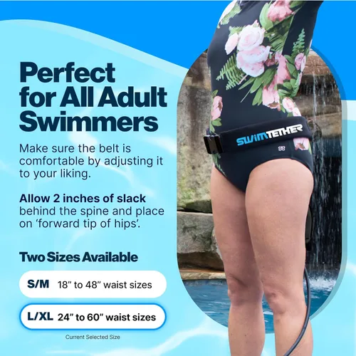 Miniatura 5 de Swim Tether Cinturón de viaje para natación estacionaria en piscinas y spas de natación