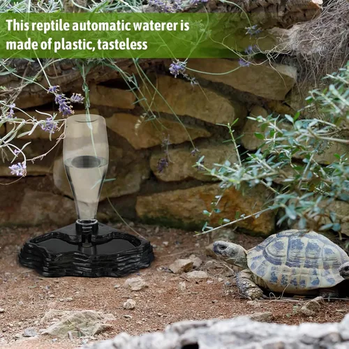 Miniatura 5 de Mumufy Comedero de agua para reptiles, paquete de 2, dispensador automático de agua, 13.5 onzas, para dragón barbudo, terrario, tortuga, geckos, rana