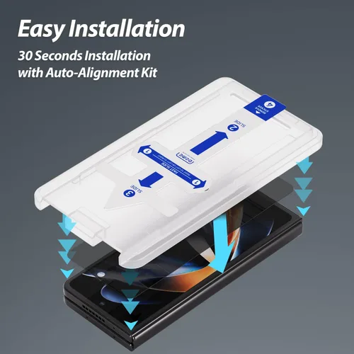 Miniatura 5 de Whitestone - Paquete de 2 protectores de pantalla de privacidad para Galaxy Z Fold 5 2023, protector de vidrio templado privado de cobertura