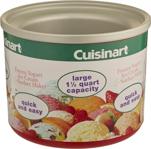 Miniatura 2 de Cuisinart Plástico ICE-RFBR Cuenco de repuesto para congelador, capacidad de 1-1/2 cuartos de galón, rojo