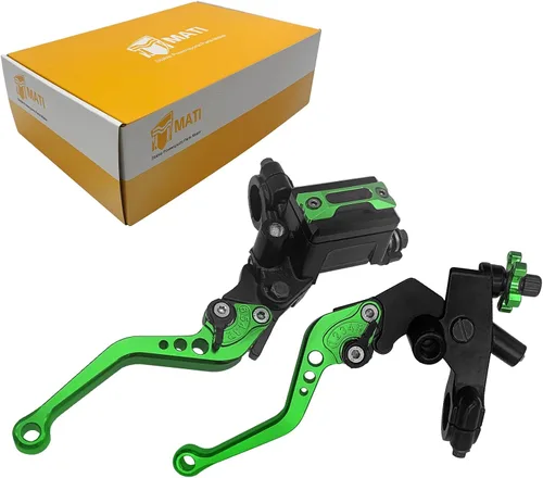 Miniatura 10 de Juego de palancas universales de freno y embrague de manillar de motocicleta 7/8" 22mm para izquierda y derecha, compatibles con Yamaha Honda Negro