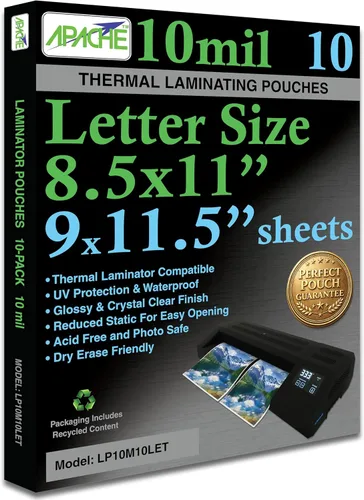 Miniatura 25 de Apache Map Banner Size Laminating Pouches, 3 Mil, 5 Pack, 18 x 120 Inch Pouch Size Laminating Sheets, Thermal Laminator Compatible, Super Clear