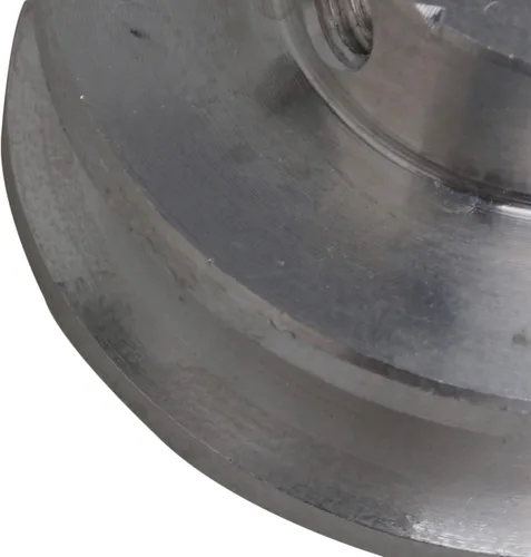 Miniatura 5 de 1.2x0.6x0.3 in aleación de aluminio de plata 0.3 in fijo sola rueda de polea en forma de V de orificio único para eje de motor 0.1-0.2 in PU correa