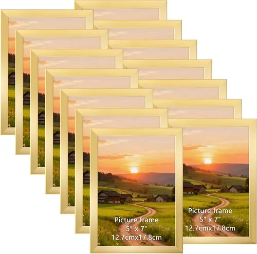 Miniatura 8 de Juego de 12 portarretratos negros de 4 x 6 pulgadas para mostrar fotos de 4 x 6 pulgadas, collage de múltiples marcos de 4 x 6 pulgadas para pared