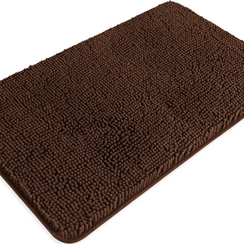 Miniatura 336 de Alfombra de baño pequeña de 12 x 18 pulgadas, lavable y absorbente, antideslizante, alfombra de baño de felpilla gruesa y suave para baño, ducha