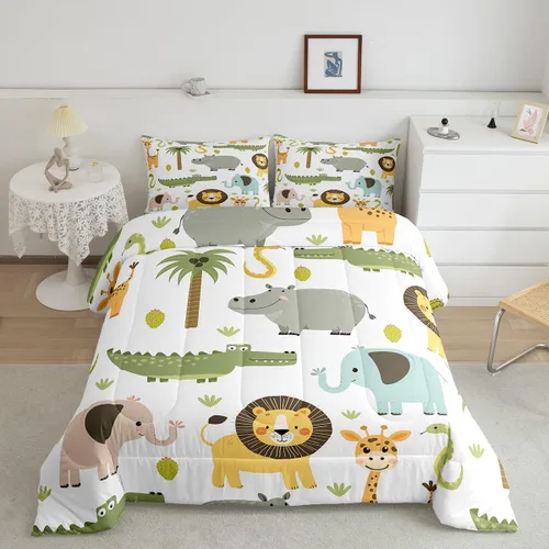 Miniatura 41 de Feelyou - Juego de funda de edredón para niños, castillo rosa, tamaño individual, lindo juego de edredón con moño, juego de cama para niños y niñas