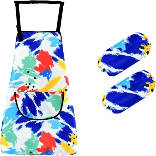 Miniatura 2 de Huahui Delantal de pintura infantil impermeable para niños Manga corta.