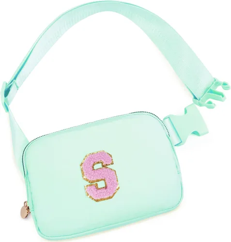 Miniatura 74 de Bolsa de cinturón para niñas y mujeres, bolsas cruzadas, riñonera, riñonera personalizada, Negro, Small