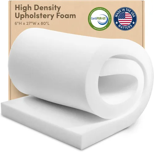 Miniatura 14 de Isellfoam Espuma de tapicería de 2 pulgadas de alto x 27 pulgadas de ancho x 80 pulgadas de largo (firme semisión) 36ILD para cojín de sofá