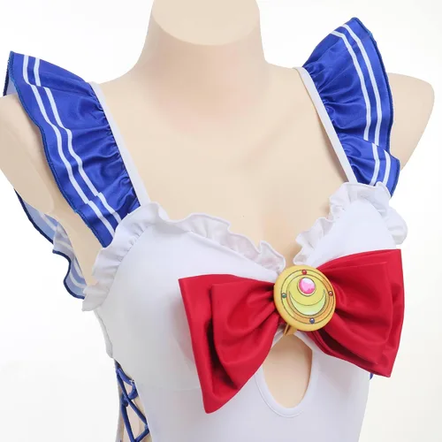 Miniatura 4 de haikyuu Traje de baño de una pieza para mujer, estilo anime, traje de baño japonés