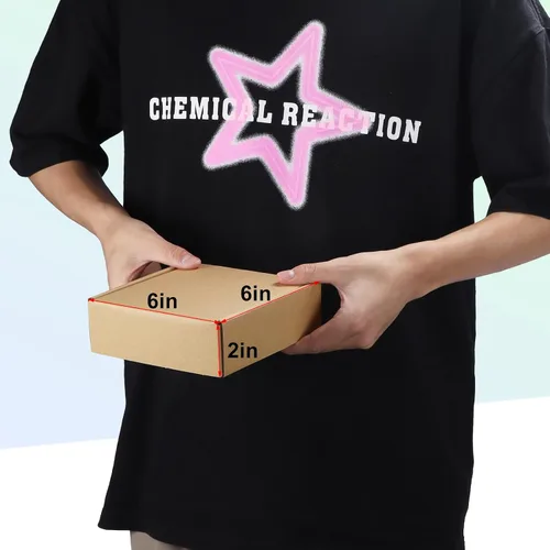 Miniatura 3 de MEBRUDY - Cajas para envío de 6 x 6 x 2 pulgadas, paquete de 25 unidades, caja pequeña de cartón corrugado para envío de literatura por correo Marrón
