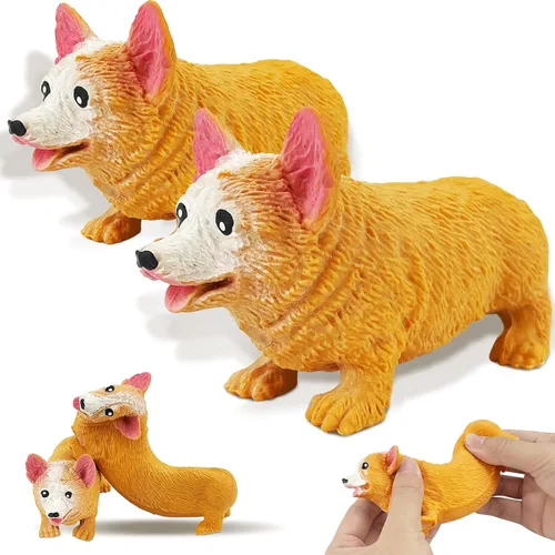 Juguetes de arena blandos, Corgi para perros rellenos de arena, juguetes sensoriales para aliviar el estrés, juguete sensorial para cachorros, para