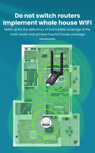 Miniatura 5 de Amplificador de señal USB WiFi, adecuado para repetidores WiFi domésticos, potenciador inalámbrico WiFi de 2.4 GHz, configuración fácil de un clic
