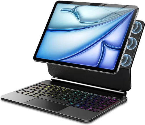 Miniatura 8 de Funda de teclado para iPad Air de 11 pulgadas (M3 2025 / M2 2024) y iPad Pro de 11 pulgadas (1ª/2ª/3ª/4ª generación), retroiluminación magnética