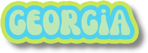 Georgia Travel Sticker, Multiple Colors, Vinyl Laptop Water Bottle Sticker, Places I've Been, Trendy Luggage Decal, Vintage Travel Inspired (Lilypad)