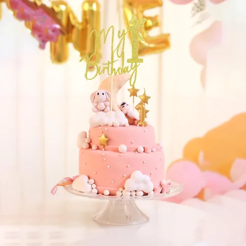 Miniatura 5 de Decoración para pastel de primer cumpleaños, decoración de pastel de Miss Onederful, decoraciones de fiesta de primer cumpleaños para niña, Oro