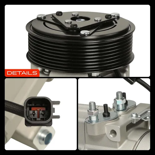 Miniatura 9 de A-Premium Compresor de aire acondicionado con embrague compatible con Ford F-250 Super Duty 2011-2016, F-350 Super Duty, F-450 Super Duty, F-550