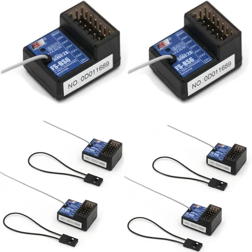 Miniatura 12 de Flysky FS-BS6 Receptor de 6 canales con sistema de estabilización giroscópico para control remoto FS-GT5 Transmisor de radio RC Car (1 unidad FS-BS6)