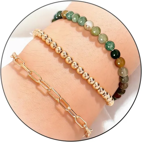 Miniatura 138 de Long tiantian Pulsera de oro gruesa para mujer, pulseras de oro delicadas, pulseras para mujer, pulseras apilables de eslabones de cadena