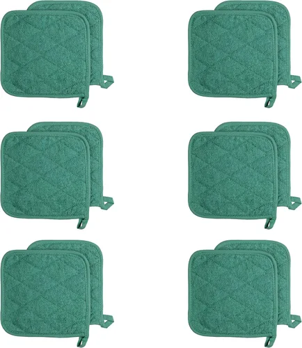 Miniatura 9 de Arkwright Agarraderas para Ollas de Cocina - Juego de 12 Almohadillas Cuadradas Resistente al Calor, Almohadillas de Cocina Profesionales Lavables