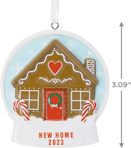 Miniatura 4 de Hallmark Casa de pan de jengibre nuevo hogar 2023 adorno de Navidad, cerámica premium