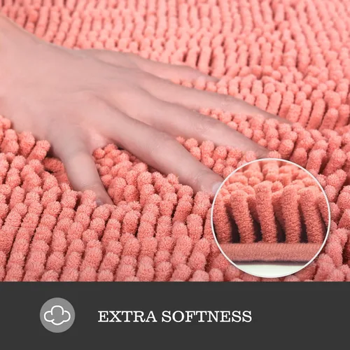 Miniatura 3 de Yeaban Alfombras pequeñas de baño de felpilla de 12 x 12 pulgadas, absorbentes y lavables, antideslizantes, de felpa y suaves para baño, ducha