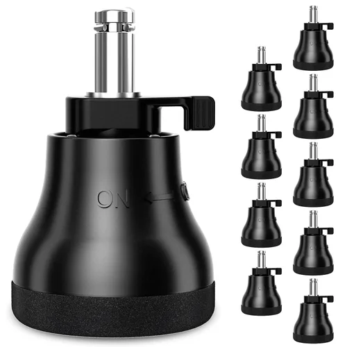 Miniatura 8 de Bell Glides - Ruedas giratorias de repuesto para silla de oficina para ruedas fijas estacionarias, almohadillas de fieltro con goma antideslizante