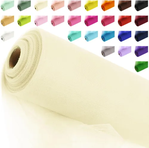 Miniatura 8 de Rollos de tela de tul, 54 pulgadas por 10 yardas (30 pies), cinta de tul para decoración de fiestas de boda, rollo de tela transparente en bobina