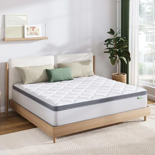 Miniatura 11 de Novilla Colchón individual de 6 pulgadas, colchón híbrido de espuma y resortes para un sueño reparador, colchón individual para niños, firmeza
