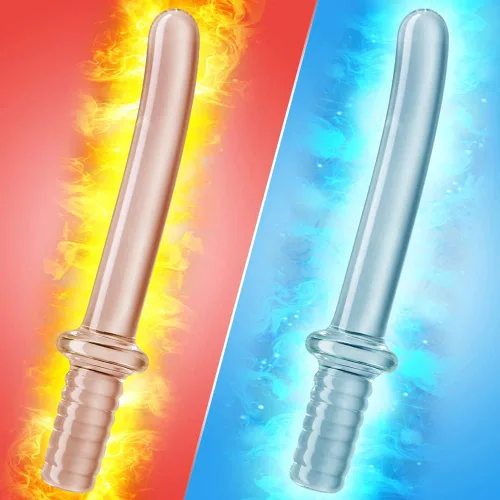 Miniatura 7 de Varita de masturbación con consolador de cristal de cristal, masajeador de masturbación vaginal, tapón anal, palo de placer, estimulación del ano