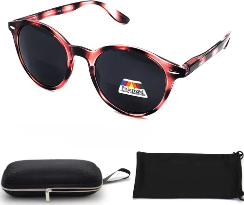 Miniatura 2 de BillieJoe Lentes de sol bifocales polarizados, lentes de lectura para hombres y mujeres, redondos, ovalados, círculos, rosa, vintage, clásico