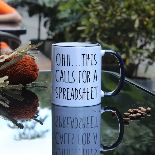 Miniatura 2 de Divertida taza de café con hoja de cálculo, regalo para compañero de trabajo, regalo de Navidad y cumpleaños para contador, taza de contabilidad